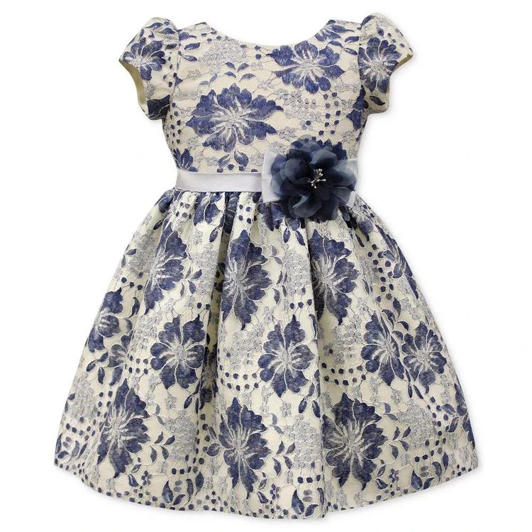 商品Jayne Copeland|Blue Floral Lace Dress, Little Girls,价格¥277,第1张图片