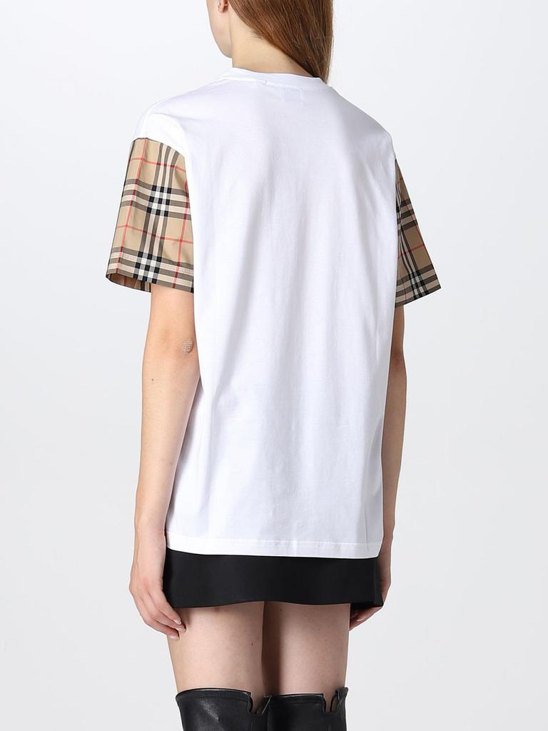 Burberry oversize cotton t-shirt with check sleeves商品第3张图片规格展示