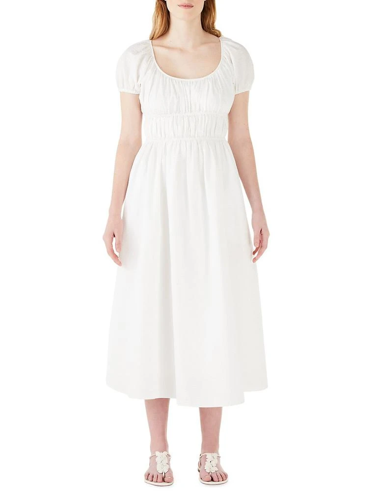 商品Kate Spade|Elasticized Seersucker Midi-Dress,价格¥822,第2张图片详细描述