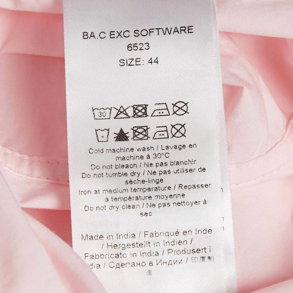 Ganni Pink Cotton Ruffled Platter Collar Shirt XL 商品