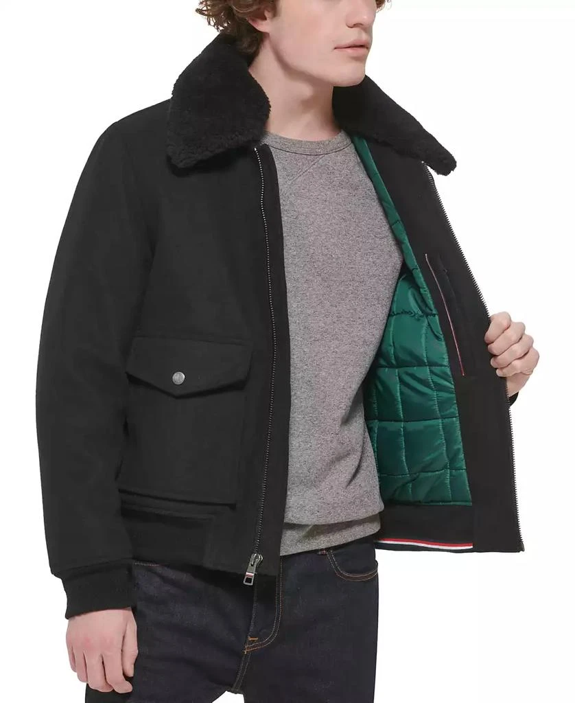 商品Tommy Hilfiger|Men's Faux-Fur-Collar Bomber Jacket,价格¥791,第5张图片详细描述