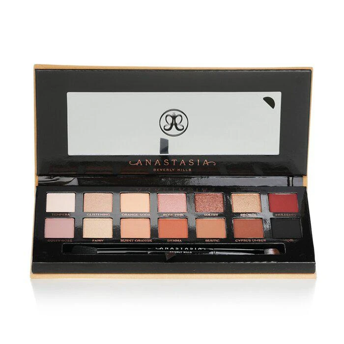 商品Anastasia Beverly Hills|Anastasia Beverly Hills Soft Glam暖色系眼影盘 (14x 眼影, 1x 双头眼影刷) One Size,价格¥235,第1张图片