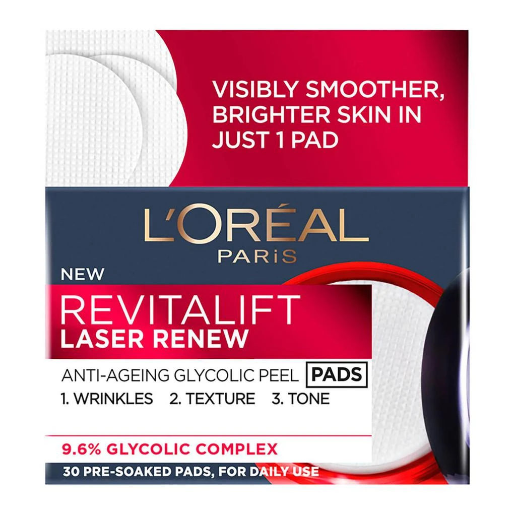 商品L'Oreal Paris|Revitalift Laser 果酸棉片 - 25片,价格¥225,第2张图片详细描述