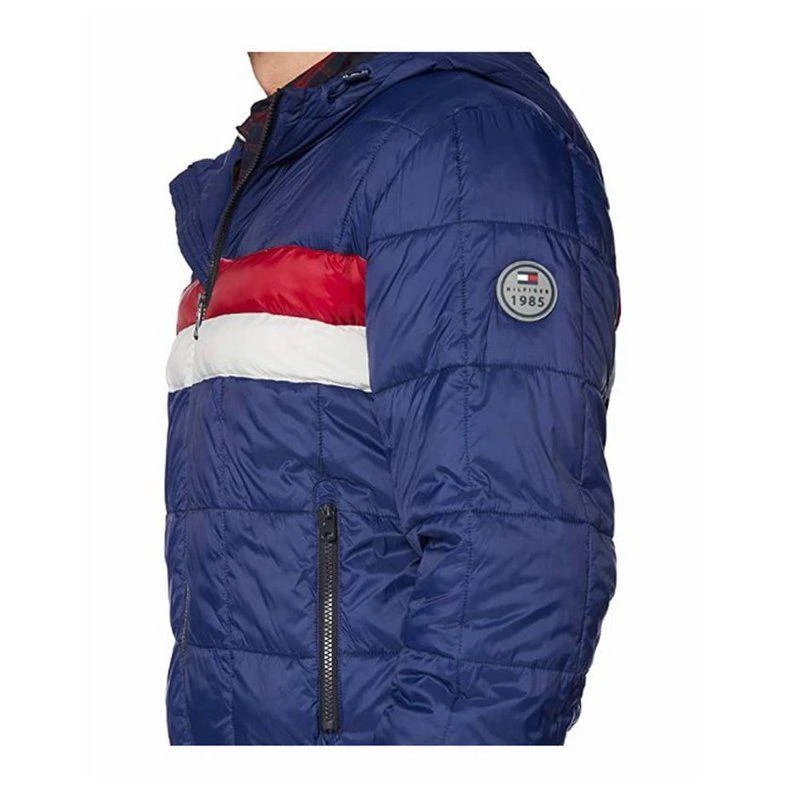 商品Tommy Hilfiger|美国直邮TOMMY HILFIGER秋冬男士条纹棉服休闲百搭,价格¥716,第4张图片详细描述