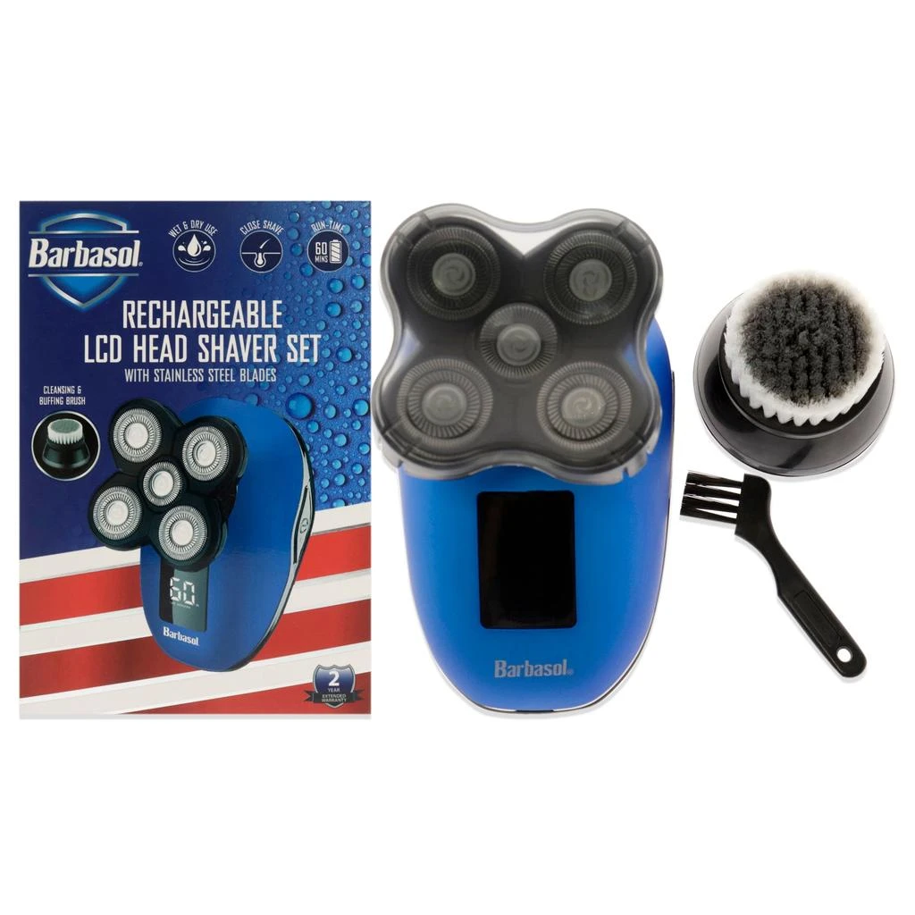 商品Barbasol|Rechargeable LCD 5 Head Wet-Dry Electric Shaver by Barbasol for Men - 1 Pc Shaver,价格¥330,第1张图片