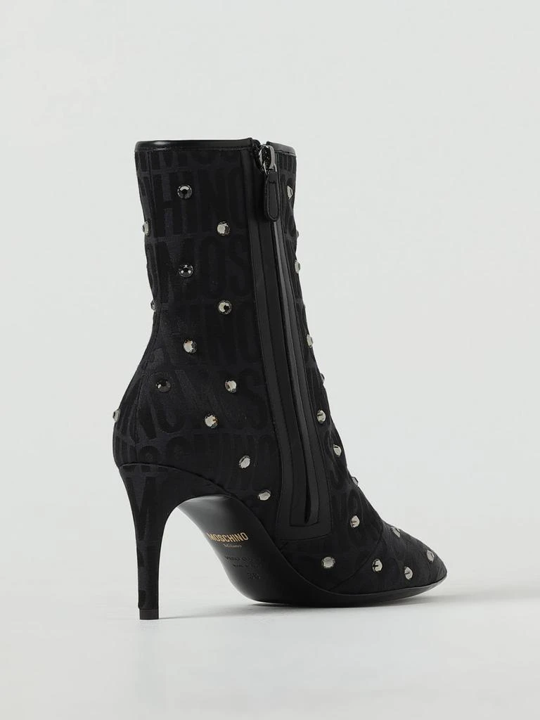 商品Moschino|Moschino Couture ankle boots in fabric with jacquard logo and rhinestones,价格¥4192,第3张图片详细描述