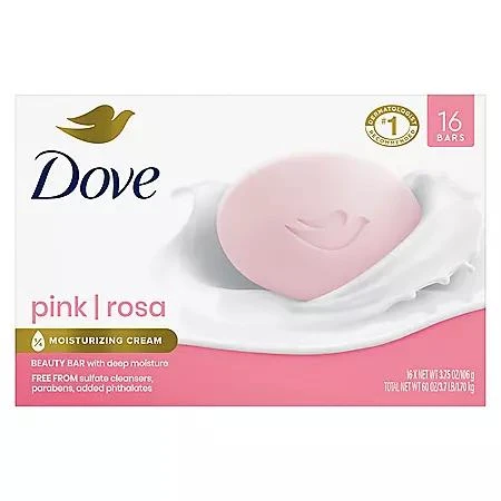 商品Dove|Dove Beauty Bar Soap, Pink, 3.75 oz., 16 ct.,价格¥123,第1张图片