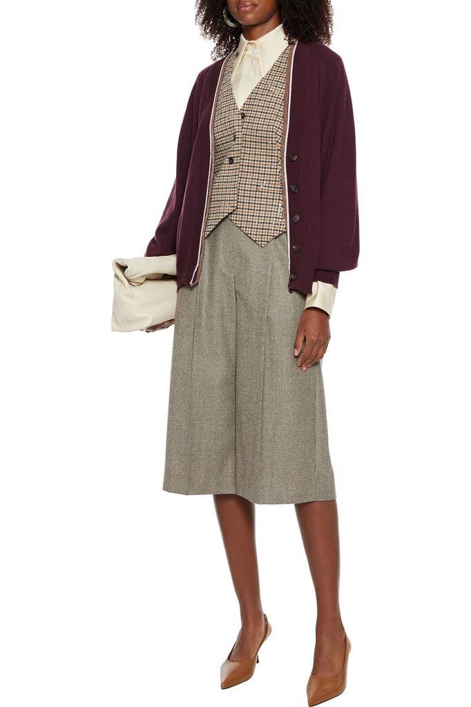 商品Brunello Cucinelli|Bead-embellished wool, cashmere and silk-blend cardigan,价格¥7802,第4张图片详细描述