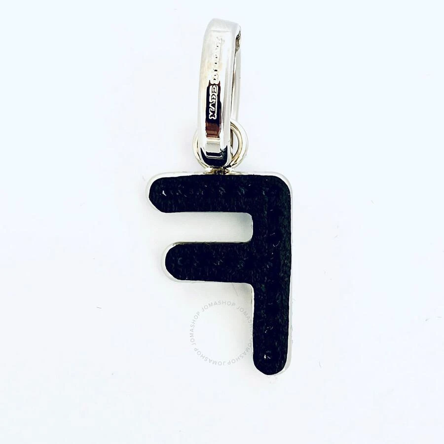 商品Burberry|Leather-Topstitched 'F' Alphabet Charm in Palladium/Back,价格¥131,第2张图片详细描述