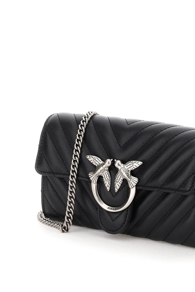 商品PINKO|Pinko Chevron Clutch With Shoulder Strap,价格¥922,第3张图片详细描述