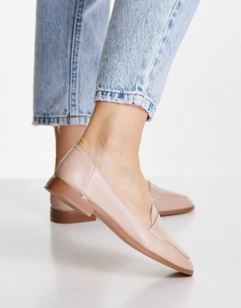 商品ASOS|ASOS DESIGN Mussy loafer flat shoes in blush,价格¥128,第3张图片详细描述