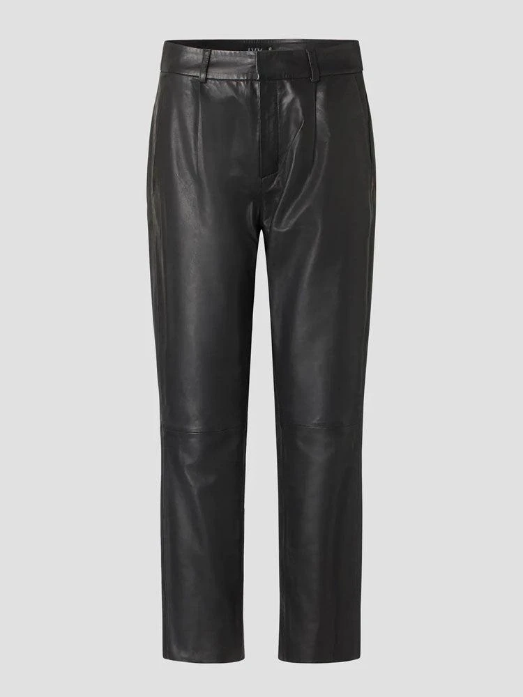 商品Ivy Copenhagen|Ivy Copenhagen Ali Kylie Leather Trousers Black,价格¥1696,第1张图片