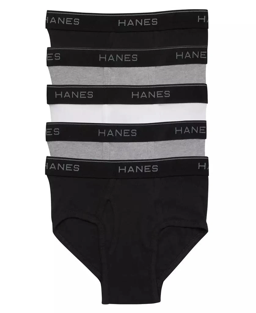 商品Hanes|Big Boys Ultimate Cotton Blend Dyed Brief, Pack of 5,价格¥187,第1张图片
