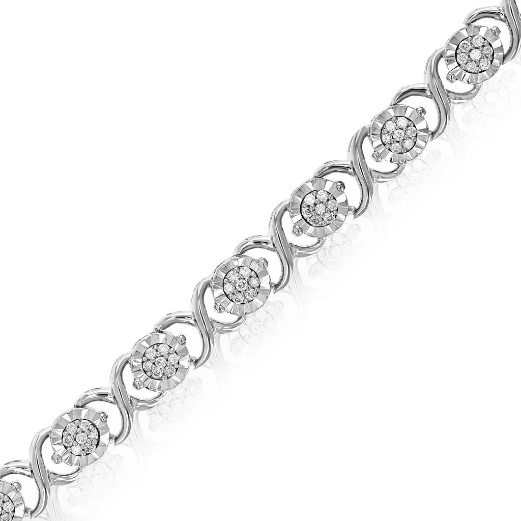 商品Vir Jewels|1/2 cttw Round Lab Grown Diamond Tennis Bracelet .925 Sterling Silver Prong Set,价格¥1986,第2张图片详细描述