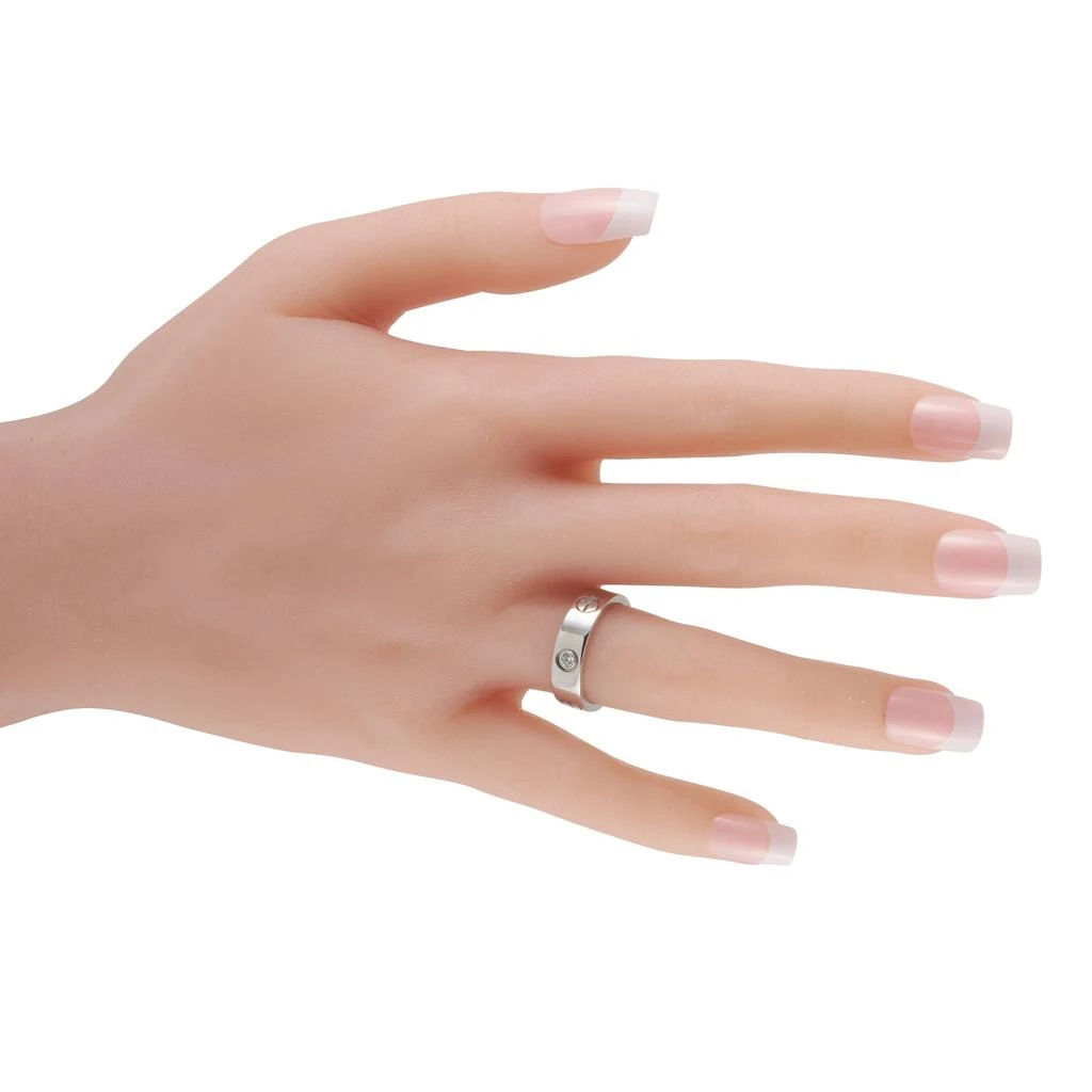 商品[二手商品] Cartier|Cartier LOVE 18K White Gold 3 Diamond Band Ring,价格¥20738,第3张图片详细描述