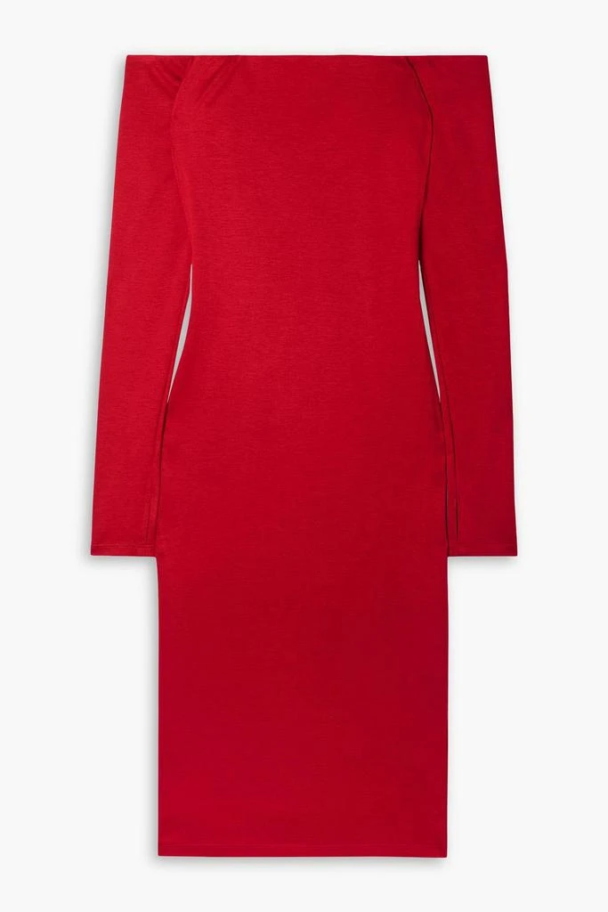 商品Alice + Olivia|Dorinda off-the-shoulder stretch-jersey dress,价格¥1117,第1张图片