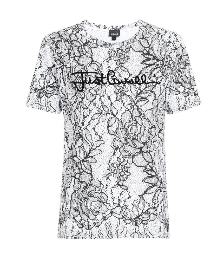 商品Just Cavalli|Just Cavalli Floral Printed Crewneck T-Shirt,价格¥785,第1张图片