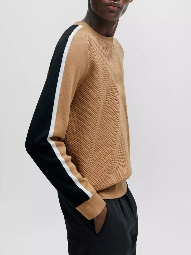 商品Hugo Boss|Cotton Sweater with Color-Blocking Detail,价格¥1245,第5张图片详细描述