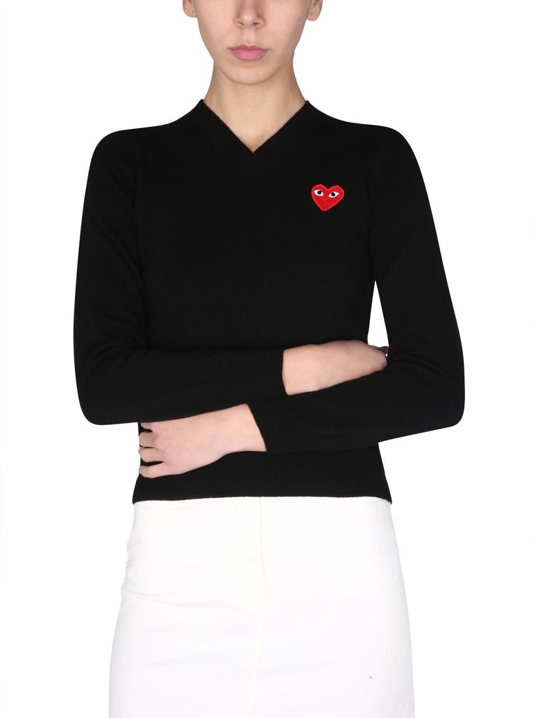 Comme des Garçons Play Jersey With heart Logo Patch商品第4张图片规格展示