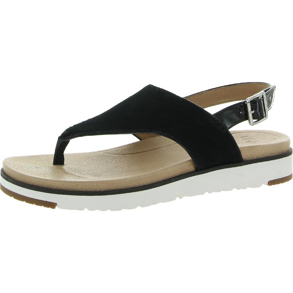 商品UGG|Ugg Womens Alessia Leather Thong Wedge Sandals,价格¥671,第1张图片