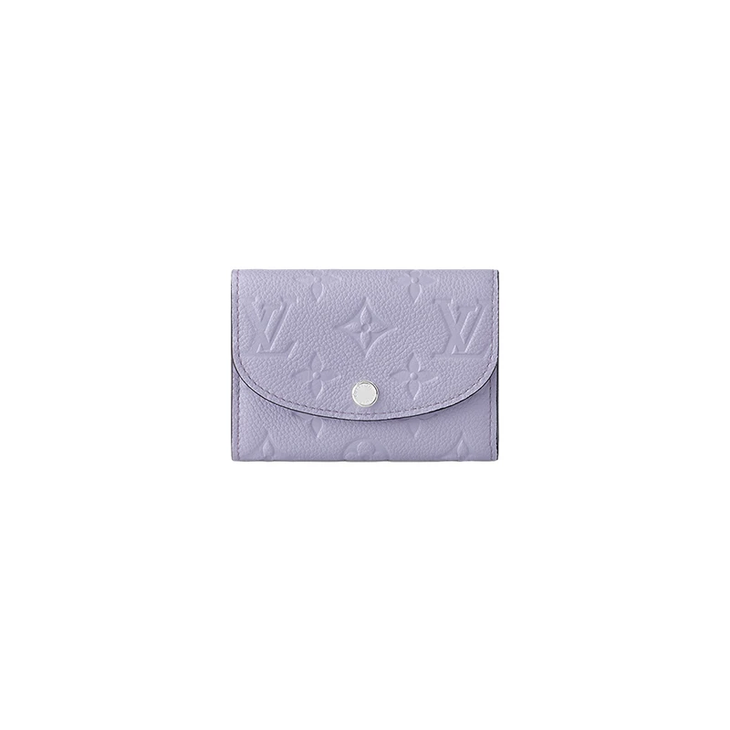 商品Louis Vuitton|路易威登女士鸢尾花紫色柔软粒面压花牛皮按扣开合零钱包 M82394,价格¥3375,第1张图片
