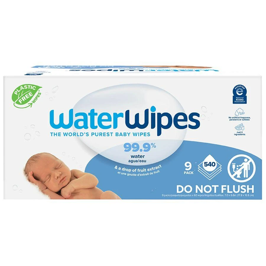 商品WaterWipes|Original 99.9% Water Based Baby Wipes Unscented, 540,价格¥252,第1张图片详细描述