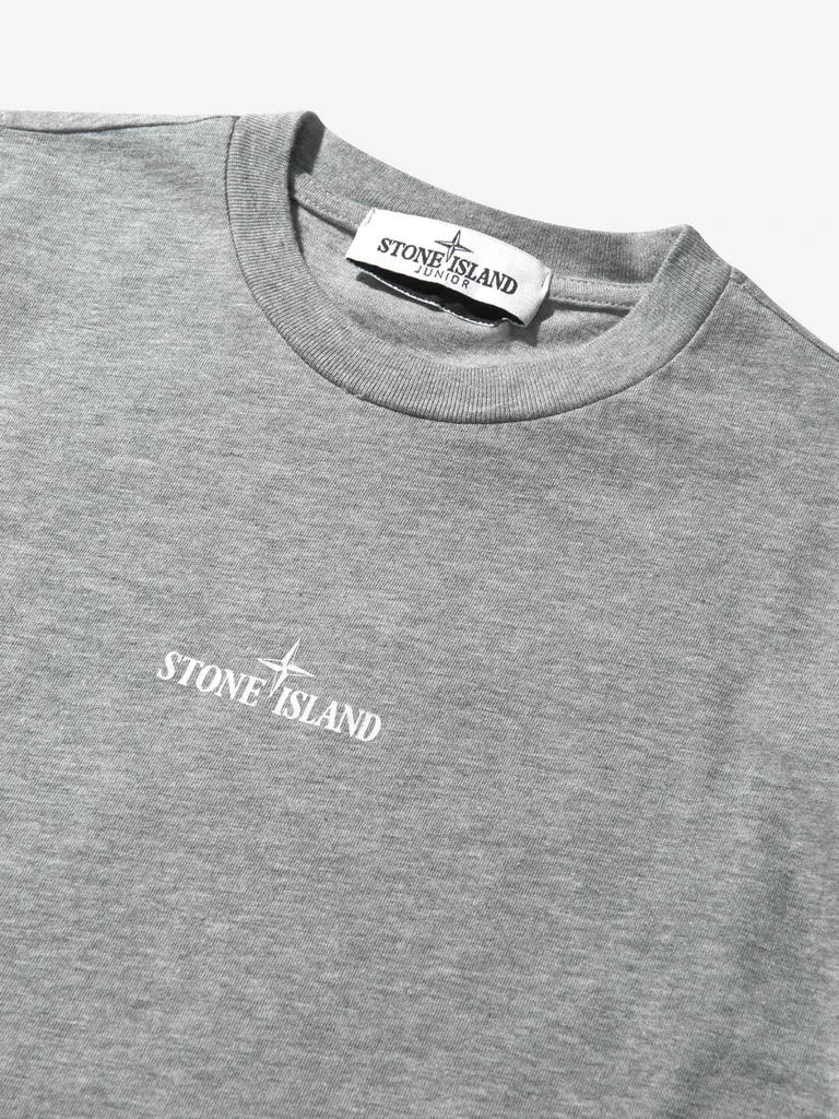 Stone Island Blue, Grey Boys Cotton Jersey Logo T-Shirt 商品