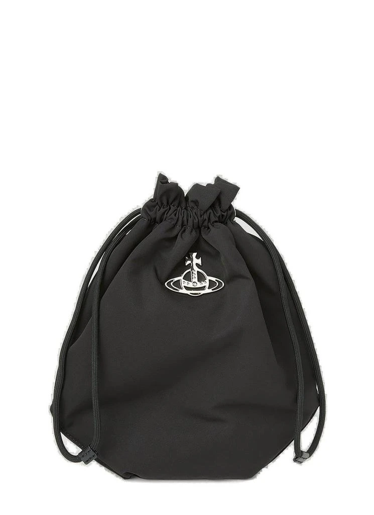 商品Vivienne Westwood|Vivienne Westwood Logo-Plaque Drawstring Pouch Bag,价格¥2869,第1张图片