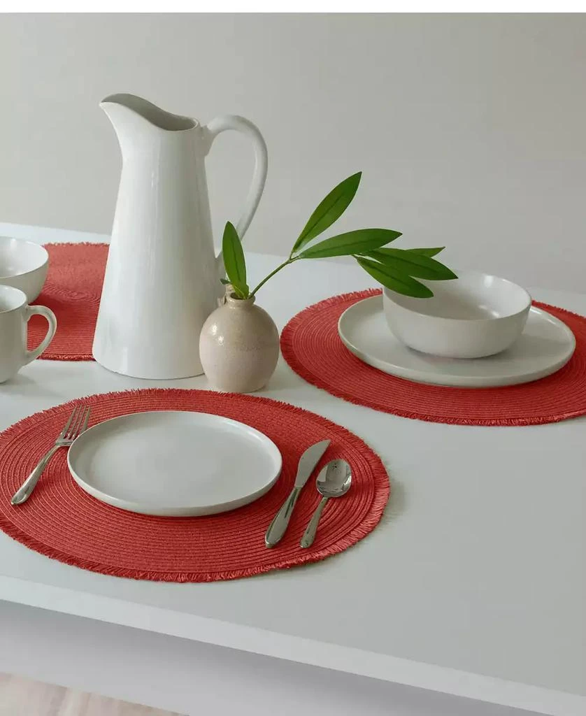 商品Benson Mills|Fringed Round Placemat, Set of 4,价格¥99,第4张图片详细描述