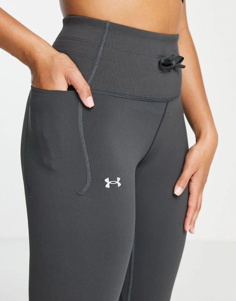 商品Under Armour|Under Armour Training Meridian ribbed leggings in dark grey,价格¥265,第3张图片详细描述