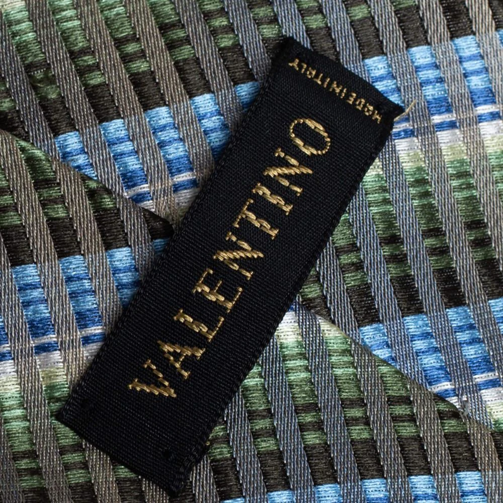 商品[二手商品] Valentino|Valentino Multicolor Striped Jacquard Silk Tie,价格¥1152,第3张图片详细描述