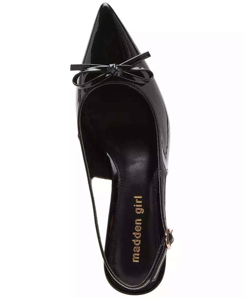 商品Madden Girl|Vogue Bow Slingback Kitten-Heel Pumps,价格¥363,第4张图片详细描述