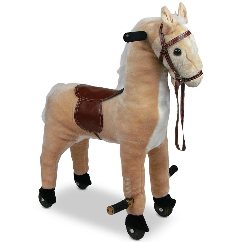 商品Trademark Global|Happy Trails Plush Walking Horse with Wheels & Foot Rests , 28.5" x 12" x 23",价格¥2802,第1张图片