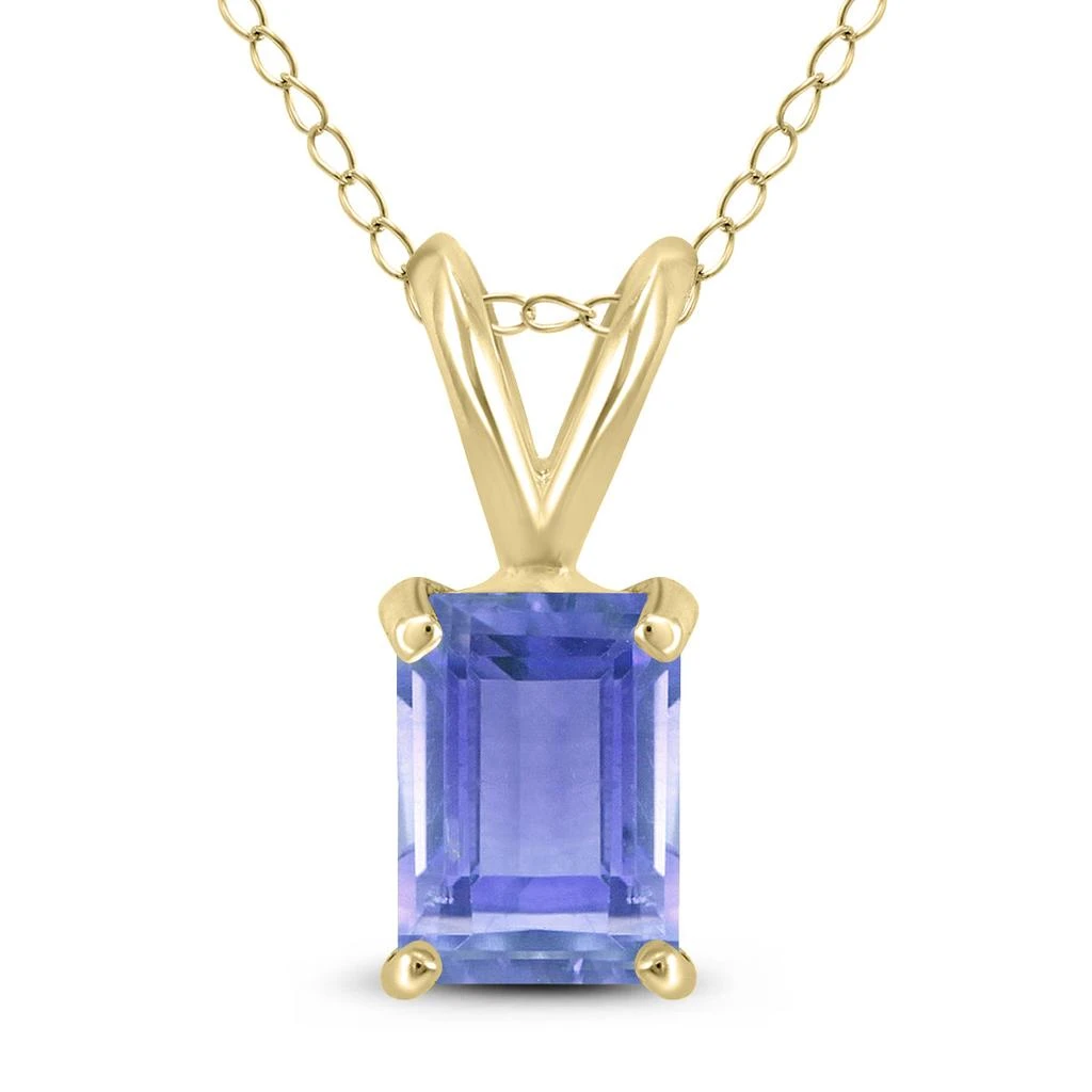 商品SSELECTS|14K  5X3Mm Emerald Shaped Tanzanite Pendant,价格¥1159,第1张图片