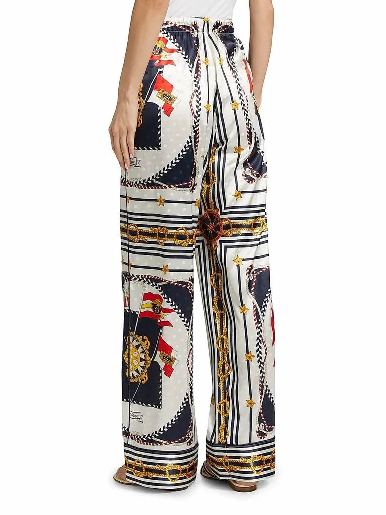 商品Ronny Kobo|Dora Satin Pants In Multi Scarf,价格¥3751,第3张图片详细描述