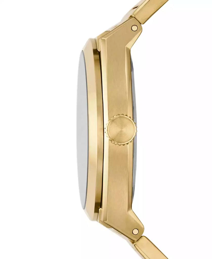 商品Fossil|Men's Everett Three-Hand Date Gold-Tone Stainless Steel Bracelet Watch, 42mm,价格¥1271,第2张图片详细描述