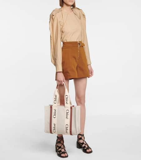 商品Chloé|Woody Medium canvas tote,价格¥10457,第5张图片详细描述