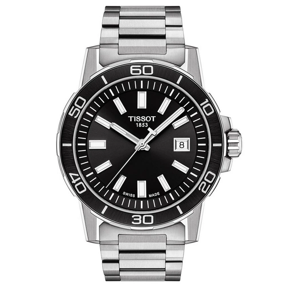 商品Tissot|Men's Swiss Supersport Stainless Steel Bracelet Watch 44mm,价格¥2971,第1张图片