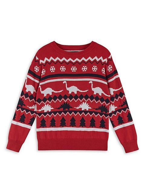 商品Andy & Evan|Little Boy's & Boy's Jacquard Holiday Sweater & Pants Set,价格¥312,第5张图片详细描述