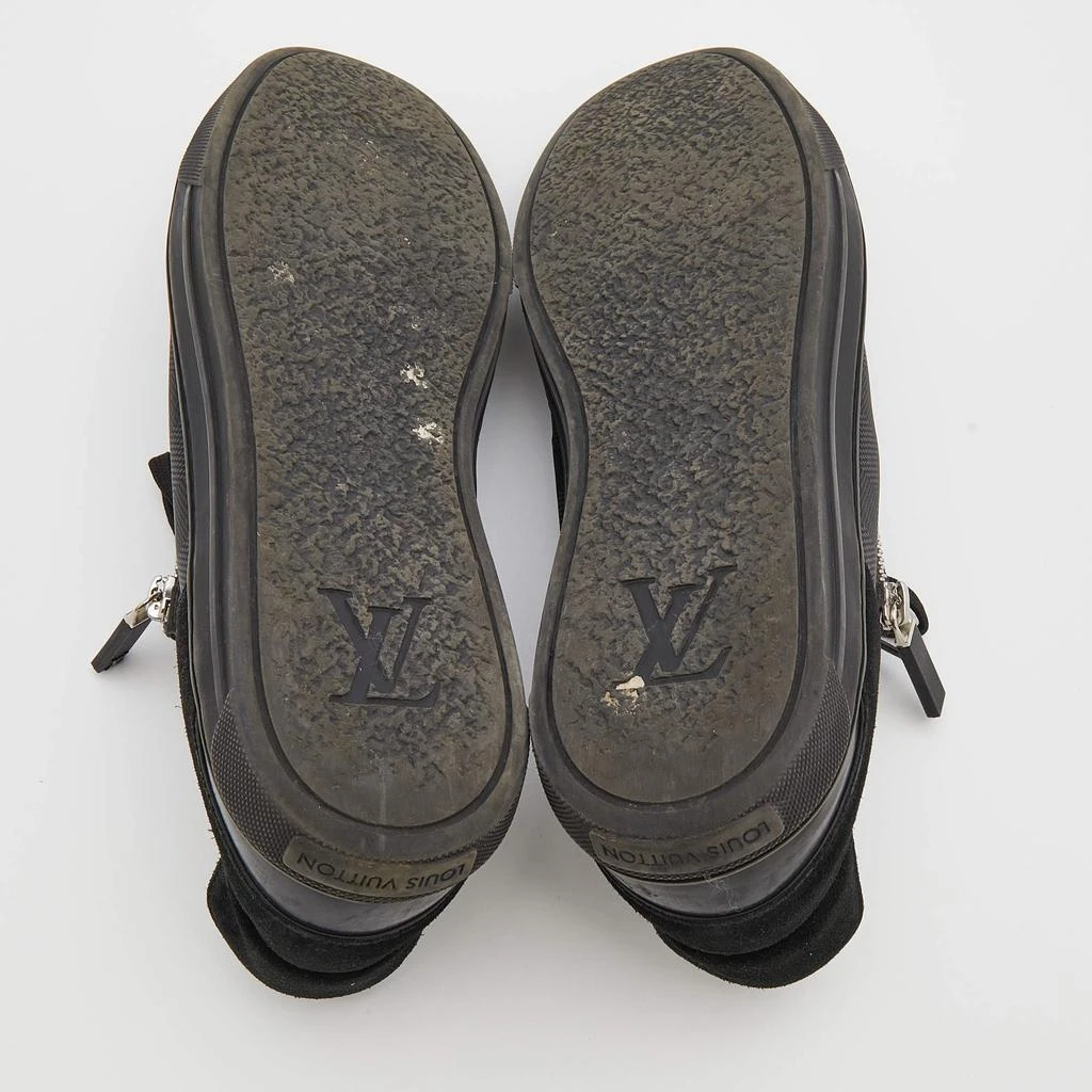 Louis Vuitton Black Damier Print Nylon, Suede And Leather Adventure Zip Low Top Sneakers Size 42 商品
