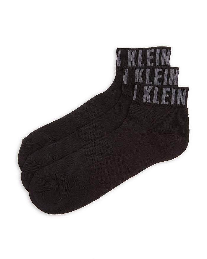 商品Calvin Klein|Logo Cushioned Quarter Cut Socks, Pack of 3,价格¥113,第1张图片