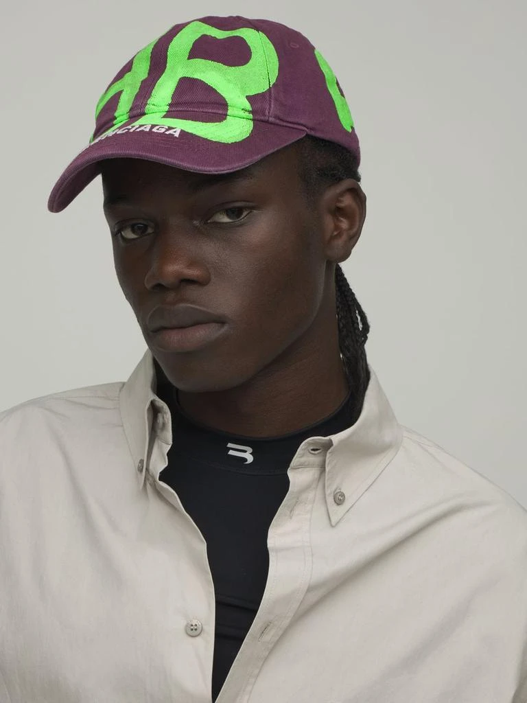 商品Balenciaga|Bb Sprayed Cotton Cap,价格¥3828,第1张图片详细描述
