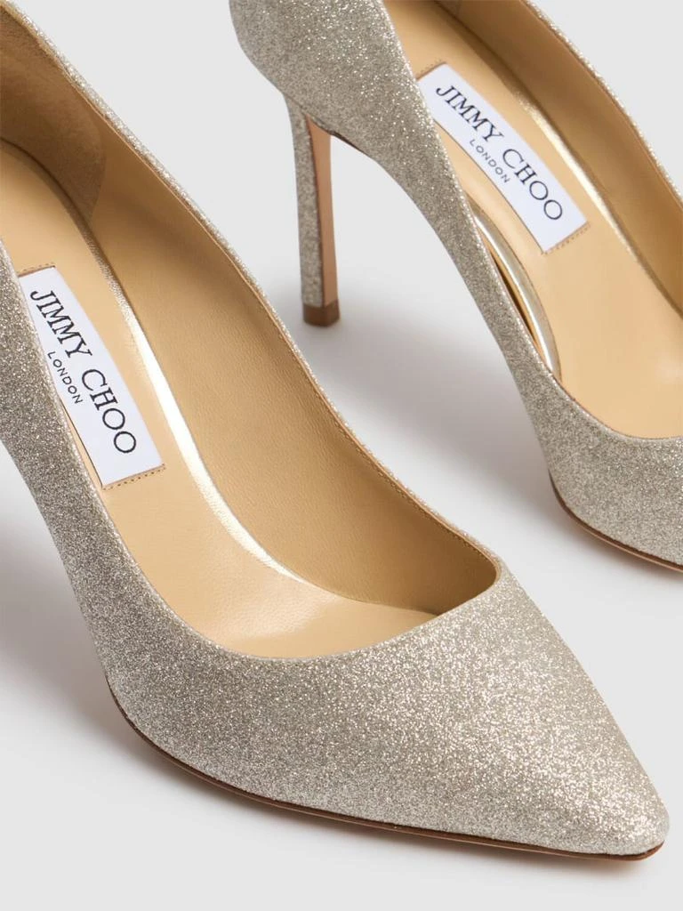 商品Jimmy Choo|85毫米Romy亮粉高跟鞋,价格¥8123,第4张图片详细描述