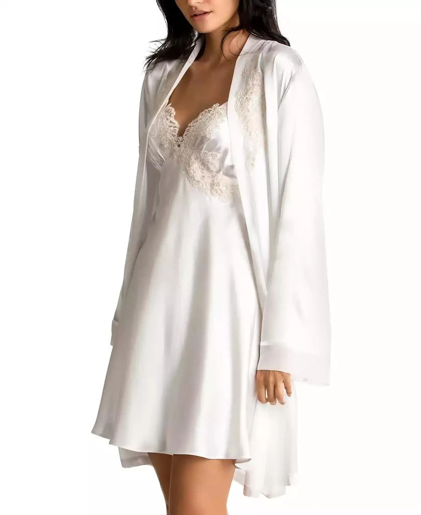 商品Linea Donatella|Sonya Embellished Bridal Satin Chemise Nightgown,价格¥311,第3张图片详细描述