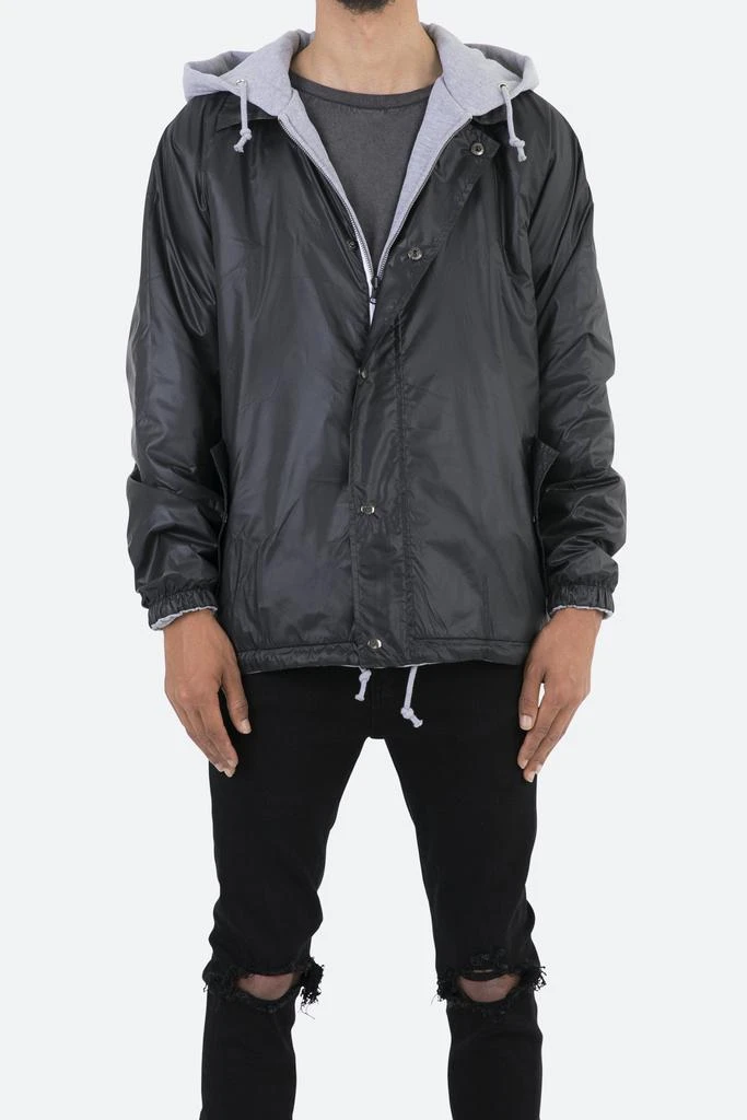 商品[国内直发] MNML|Hooded Coaches Jacket - Black/Grey,价格¥206,第1张图片