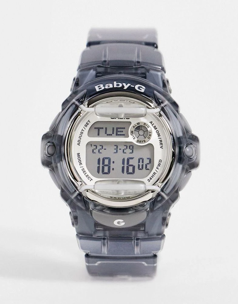 商品Casio|Casio Baby-G womens silicone watch in transparent grey,价格¥365,第1张图片