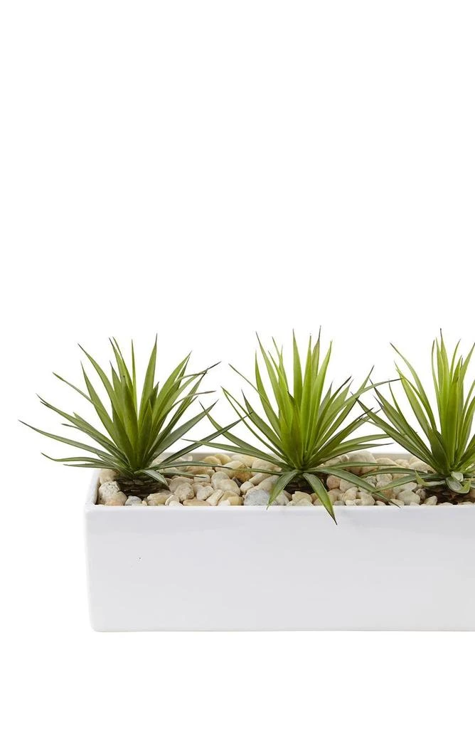 商品NEARLY NATURAL|Mini Agave Artificial Plant in Rectangular Ceramic,价格¥611,第3张图片详细描述