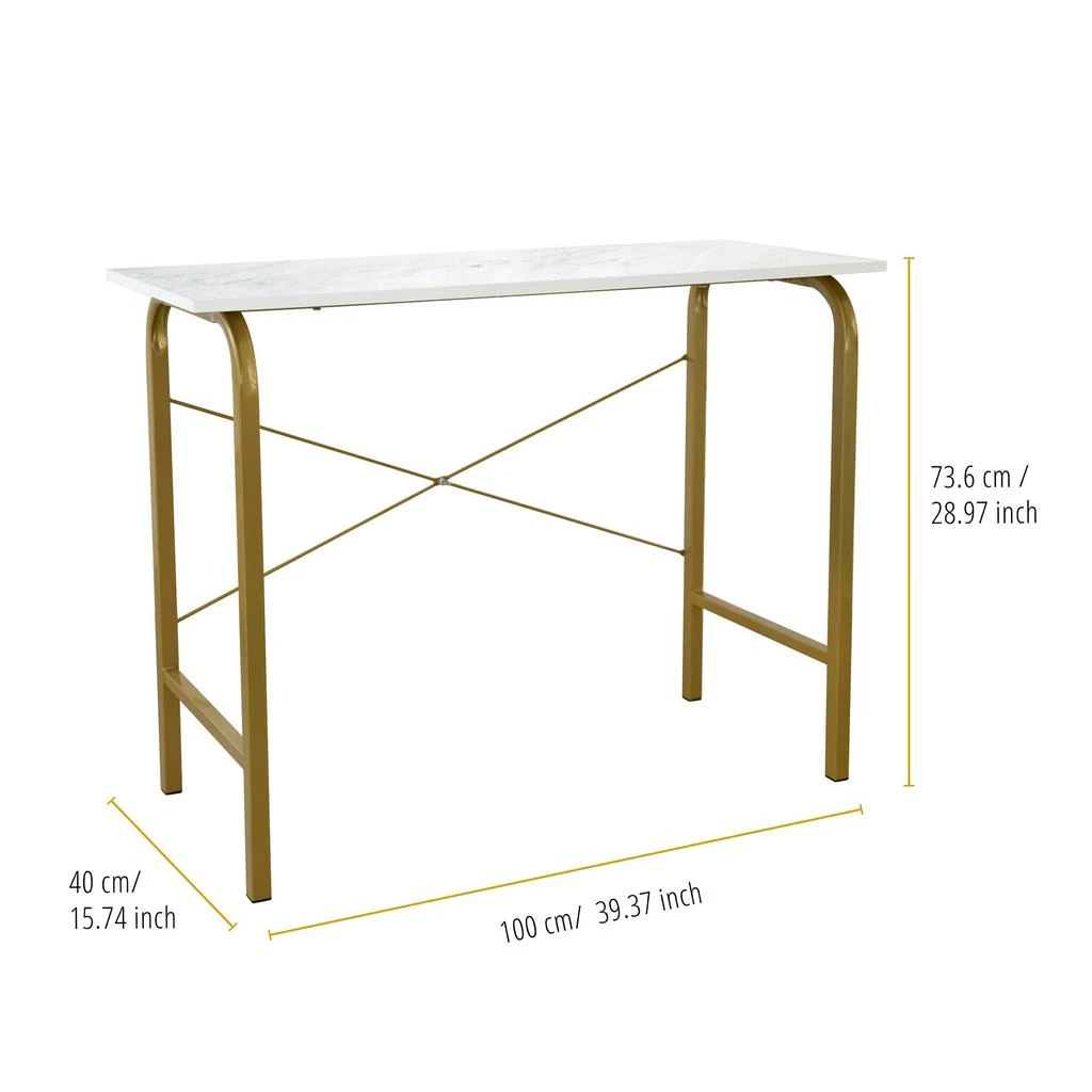 商品Teamson|Home 40" Home Office Computer Desk with Metal Base,价格¥1126,第4张图片详细描述