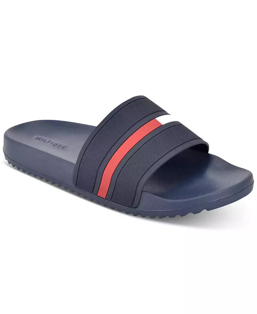 商品Tommy Hilfiger|Men's Redder Flag Logo Pool Slide Sandals,价格¥172,第1张图片