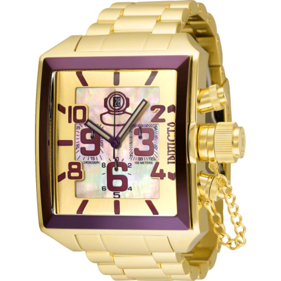 Invicta Pro Diver Chronograph Quartz Gold Dial Mens Watch 35637商品第1张图片规格展示